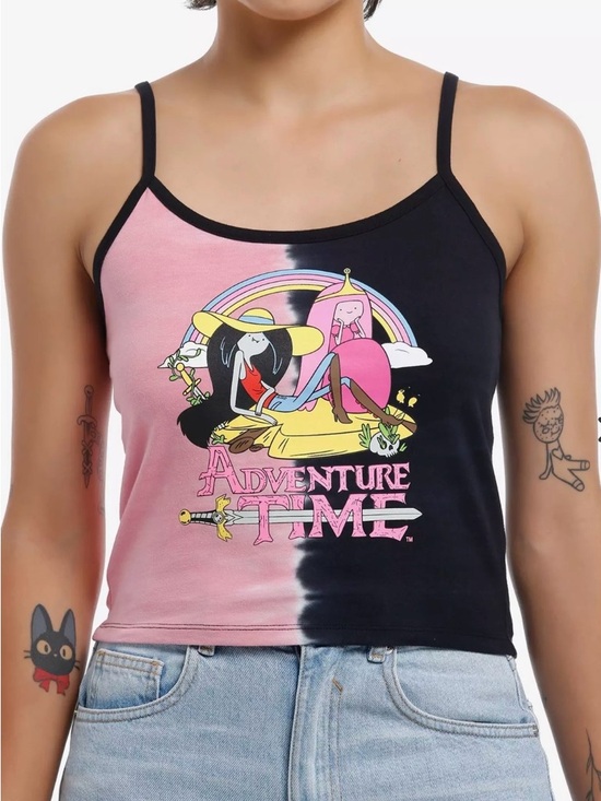 Hot Topic Tops - Hot Topic Adventure time princess bubblegum marceline split tank